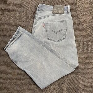 Levi's 501XX Men's Button Fly Jeans 35x27 Light Wash Distressed Vintage